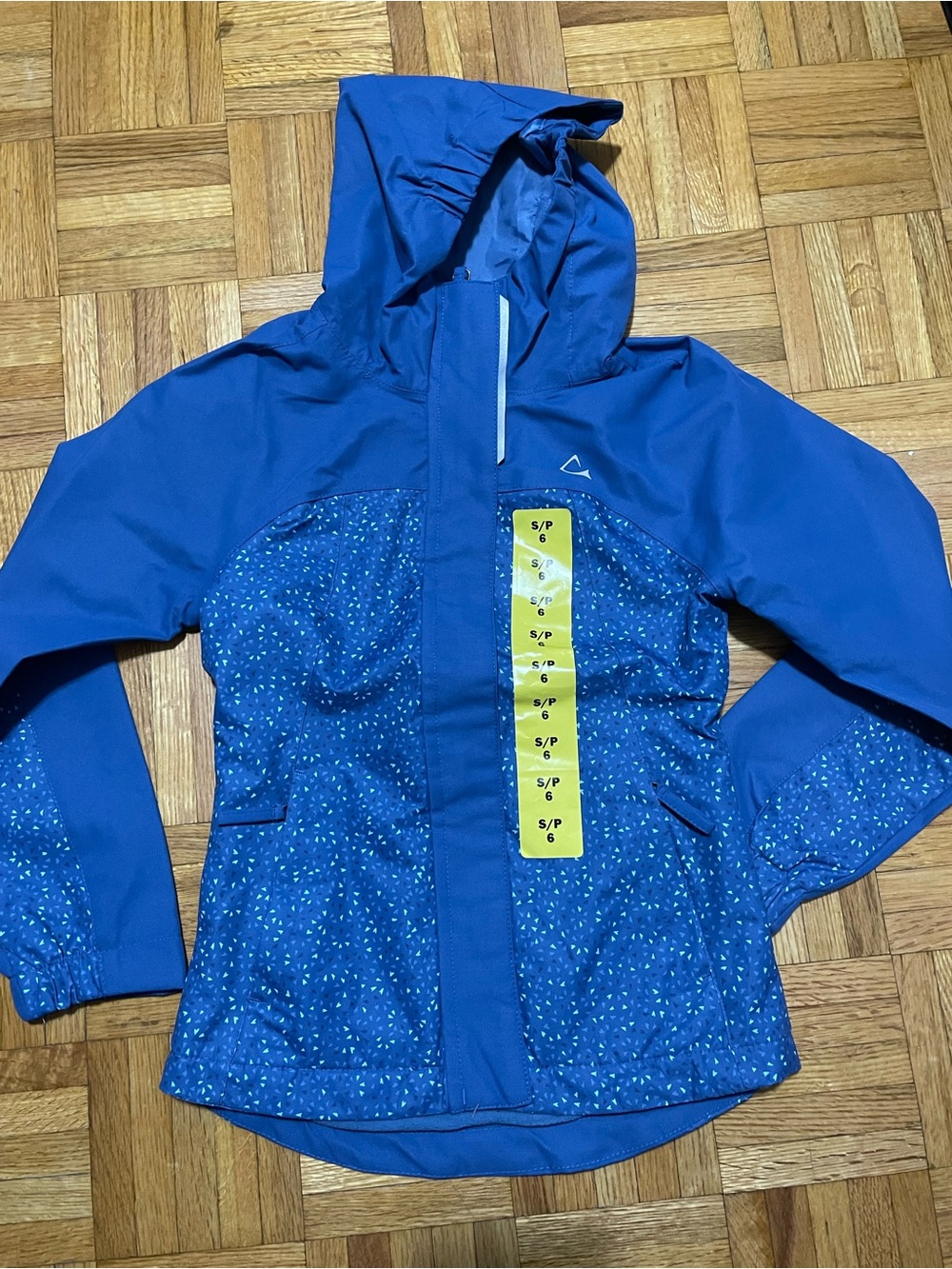 Paradox Light Blue Girls' Hooded Jacket with Printed Trim
